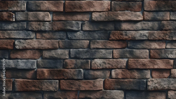 Fototapeta Rough and rugged brick surface with a gritty texture