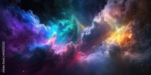 Obraz Colorful space galaxy cloud nebula. Stary night cosmos. Universe science astronomy. Supernova background wallpaper	