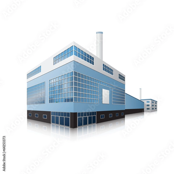 Fototapeta factory building with offices and production facilities