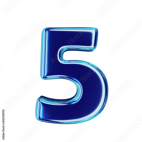 Fototapeta Blue Metallic Number 5