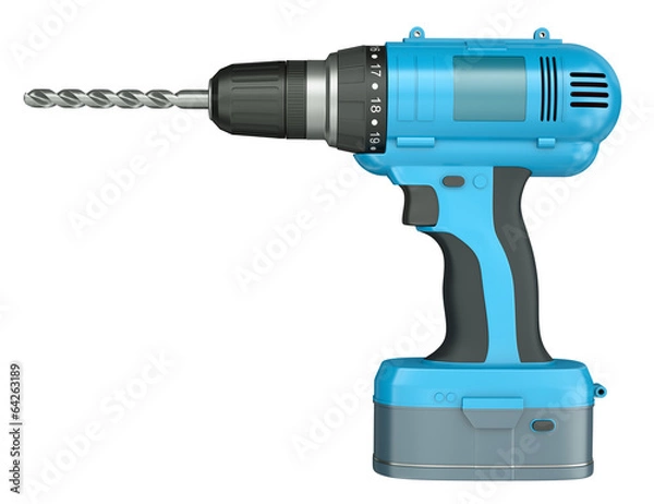 Obraz Blue cordless drill