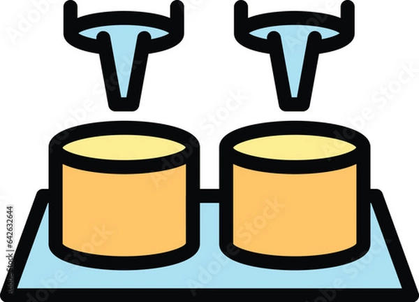 Fototapeta Candle make icon outline vector. Workshop making. Decorate basement color flat