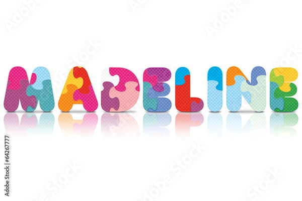 Obraz Vector MADELINE written with alphabet puzzle
