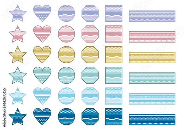 Fototapeta アイコンセット_umi柄