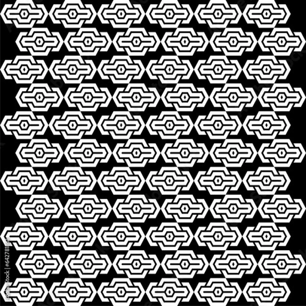 Fototapeta Seamless pattern hexagon abstract background in flat design illustration with simple graphic design