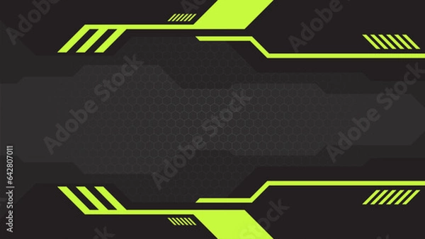 Obraz green black futuristic  background with copy space area