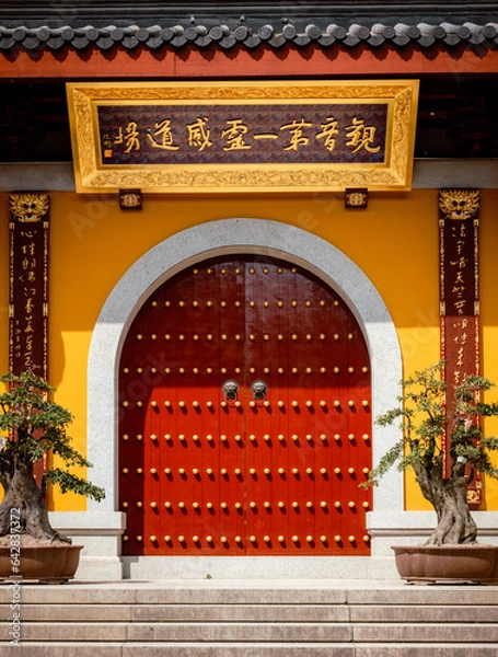 Obraz door in a temple