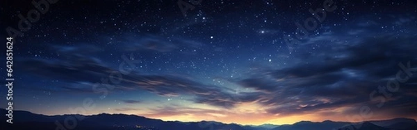 Fototapeta fantasy night sky illustration. Generative AI