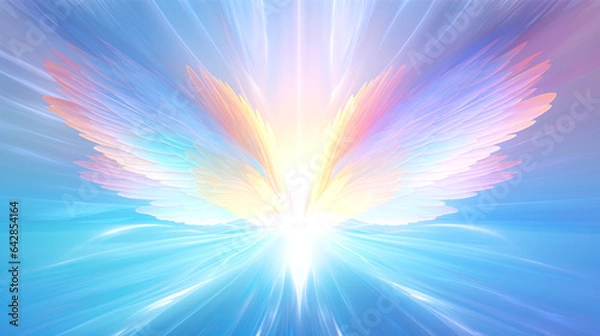 Obraz Celestial Guardians: Archangel, Angel Wings, and the Healing Light of Starseed Lightworkers