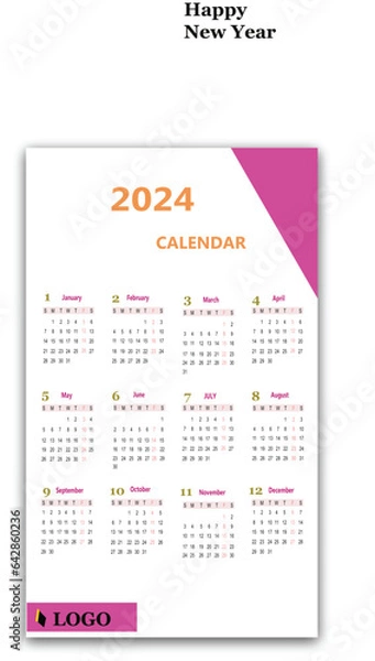 Obraz calendar 2024 