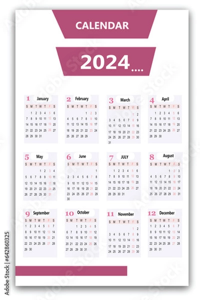 Obraz calendar 2024 