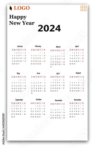 Obraz calendar 2024 