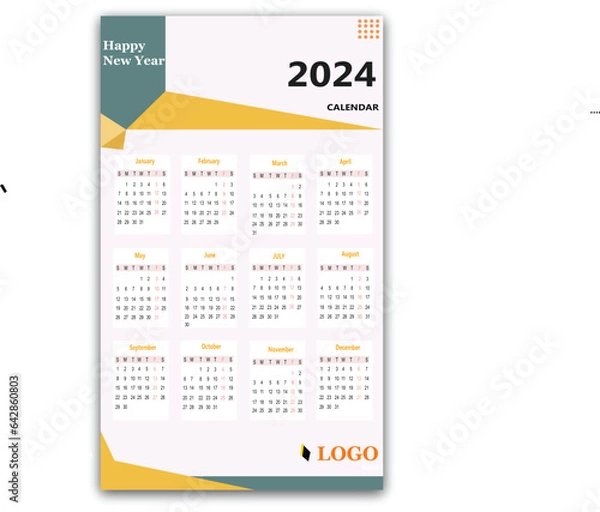 Obraz calendar 2024 