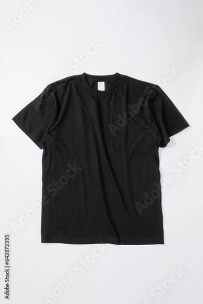 Fototapeta 平置きの黒いTシャツ