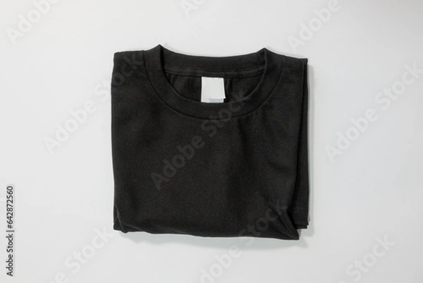 Fototapeta 畳まれた黒いTシャツ