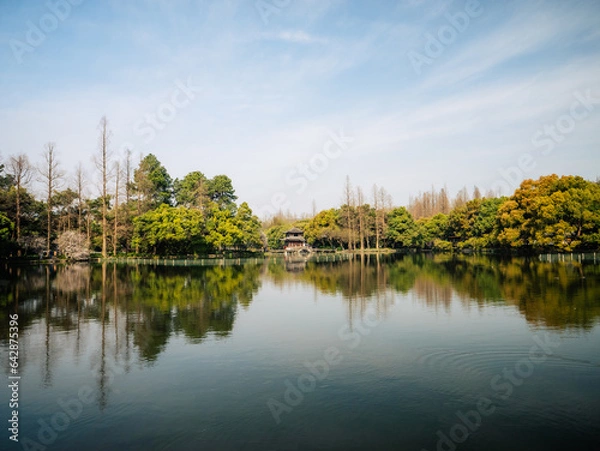 Fototapeta landscape with lake