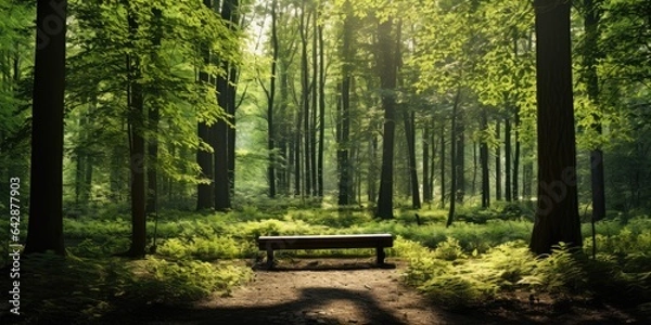 Obraz bench in the forest