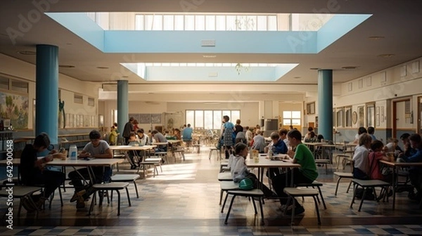 Obraz Children in the cafeteria