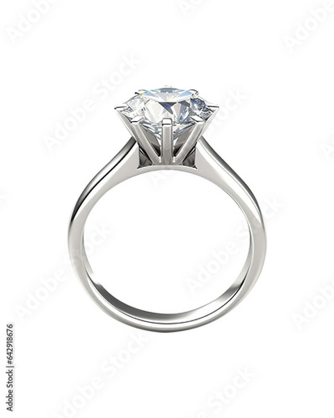 Obraz Engagement ring isolated on transparent background