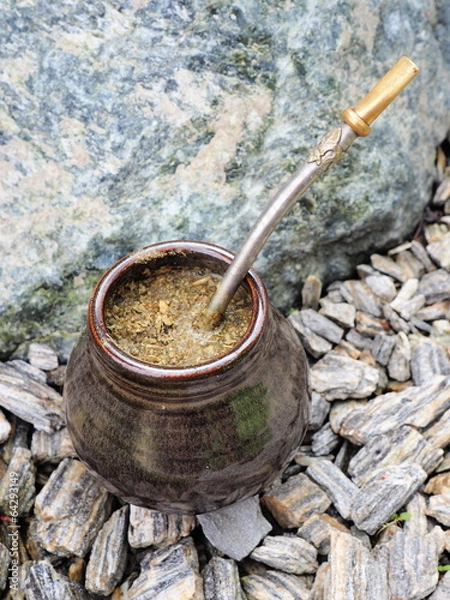 Fototapeta Yerba mate, bombilla and mate