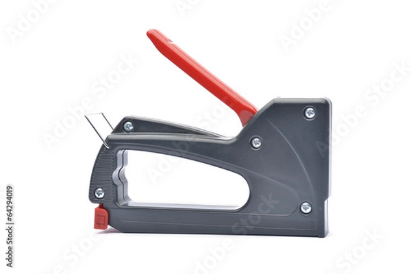 Fototapeta Construction stapler on white
