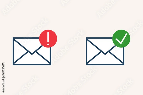Obraz An image of an email that has been sent and that has not been sent. Business correspondence, chat, news. Social issues, email, mail