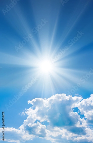 Obraz Niebieskie niebo z chmurami