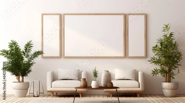 Fototapeta Room Resplendence Chronicles: The Allure of Mock-Up Frame Excellence