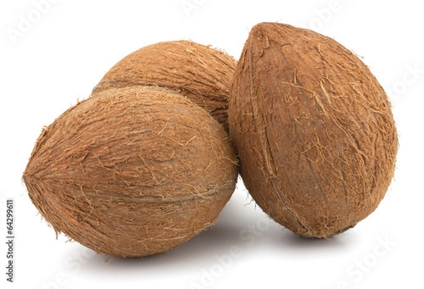 Fototapeta Coconuts isolated on white background