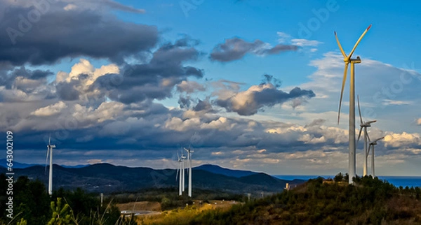 Fototapeta 경북 영덕 풍력발전단지
