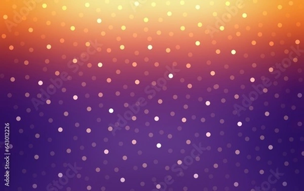 Fototapeta Brilliance bokeh on lilac orange yellow gradient blur background. Vivid colors.