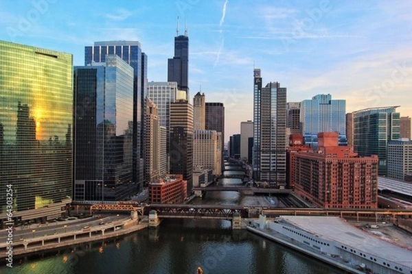 Obraz Chicago River z góry