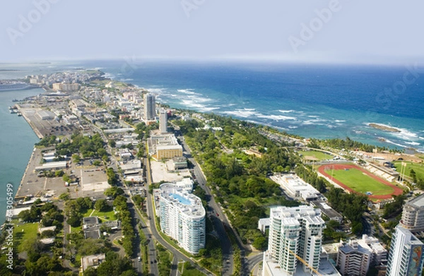 Obraz Aerial view of Northeast Puerto Rico