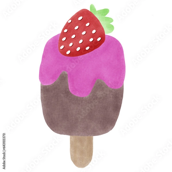 Fototapeta strawberry ice cream