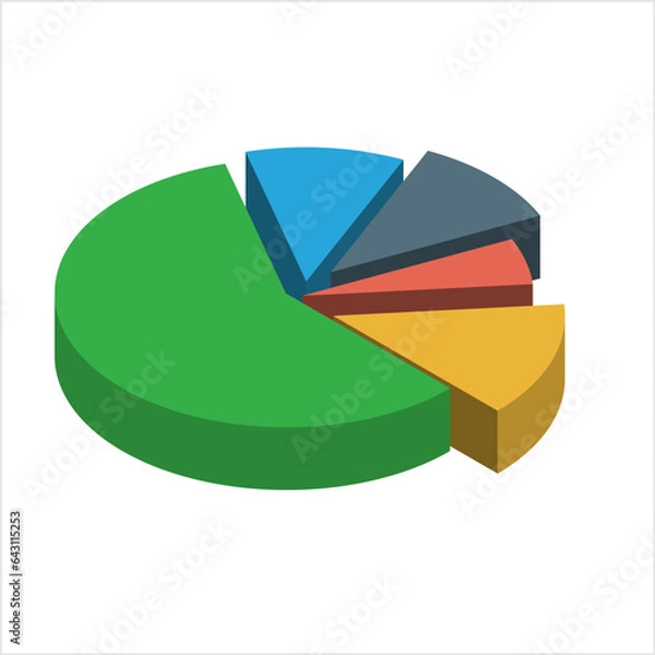 Obraz Pie Chart 3d Icon Design