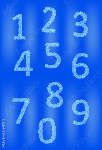 Fototapeta Bubbles numbers