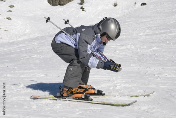 Obraz jeune fille à ski