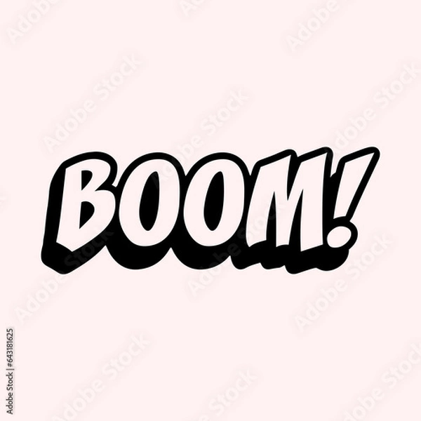 Obraz Boom text design comic style