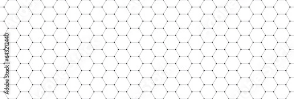 Fototapeta hexagon geometric pattern. seamless hex background. abstract honeycomb cell. vector illustration. design for the background flyers, ad honey, fabric, clothes, texture, textile pattern