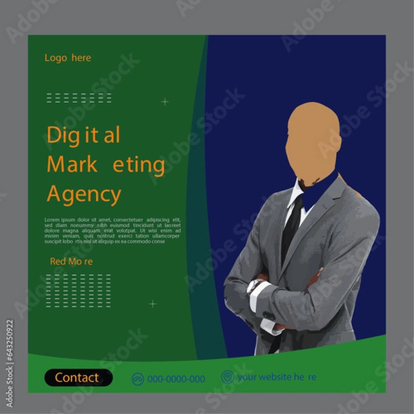 Obraz digital marketing flyer bundle