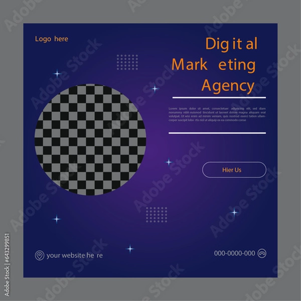 Obraz digital marketing flyer bundle.