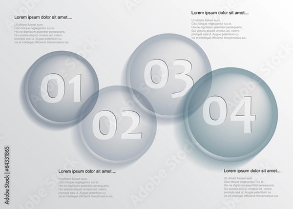Obraz Circel in row infographic