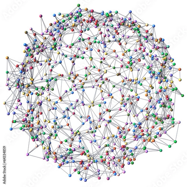 Obraz Network 3d diagram