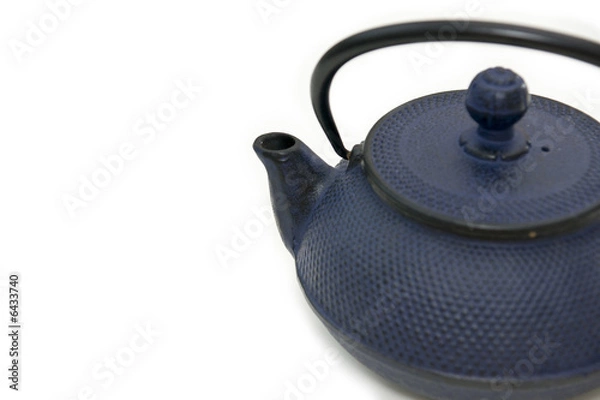 Fototapeta Blue teapot isloated