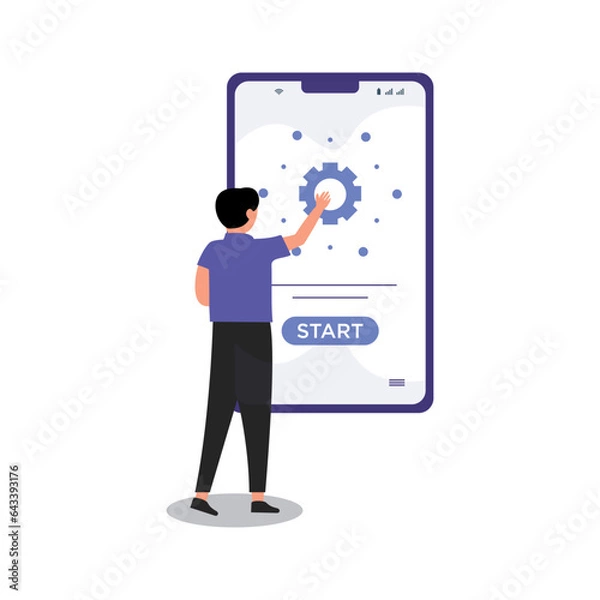 Obraz  Mobile UI flat design illustration vector element