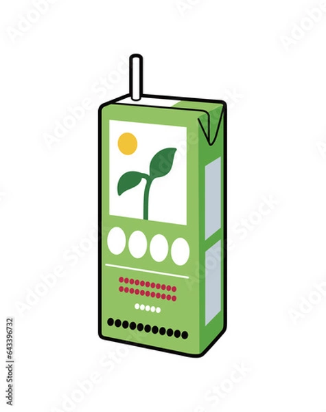 Fototapeta 豆乳　イラスト