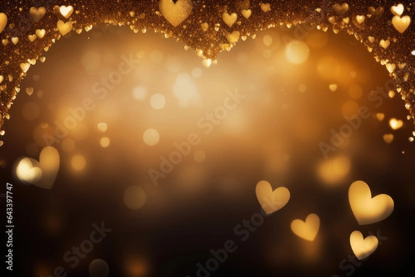 Fototapeta Gold Heart background