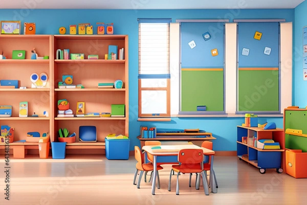Obraz Kinder garden school classroom  