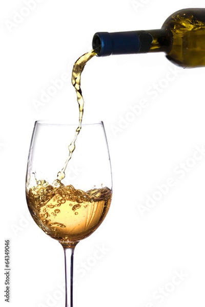 Obraz White wine glass