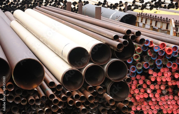 Fototapeta Rusty industrial pipes